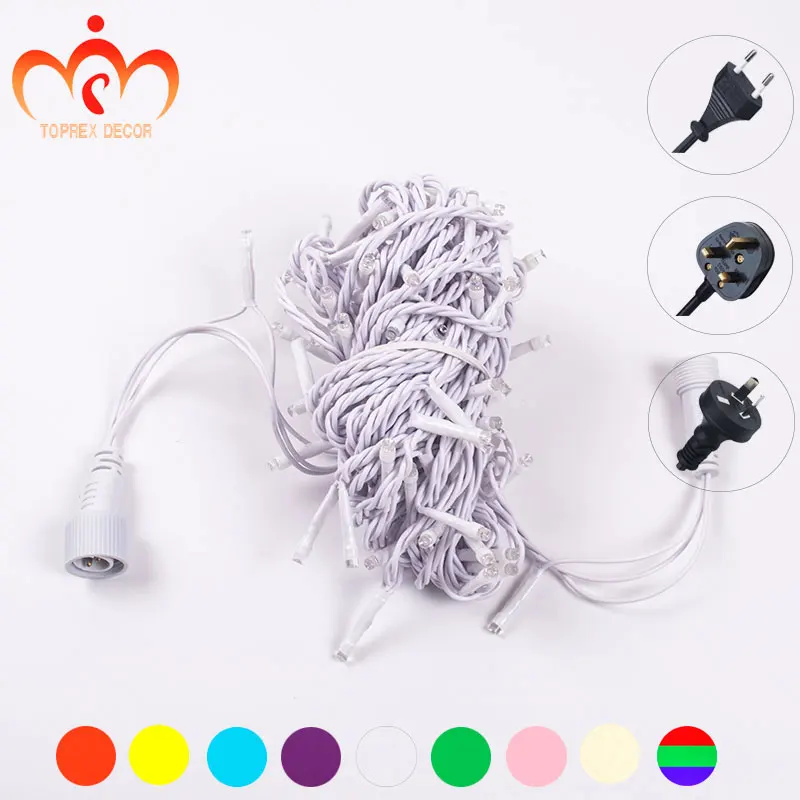 32.8' Length 100 LEDs white PVC LED string light waterproof christmas LED chain light wedding decor ramadan decoration light 32.8' Length 100 LEDs white PVC LED string light waterproof christmas LED chain light wedding decor ramadan decoration light