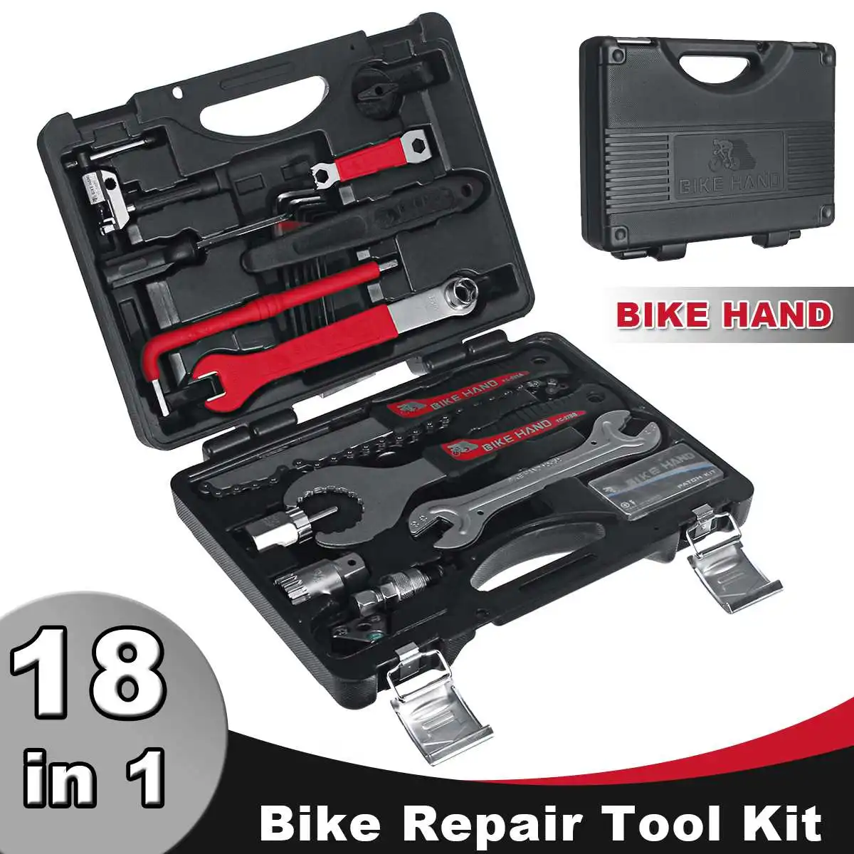 

BIKE HAND 18 In 1 Multiful Bicycle Tools Kit Portable Bike Repair Tool Box Set Hex Key Wrench Remover Crank Puller Cycling Tools