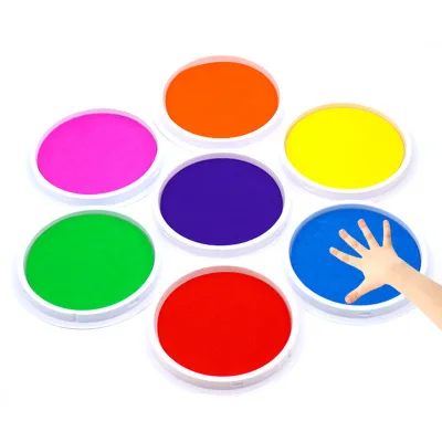 

Funny 8 colors Ink Pad Stamp DIY Finger Painting Craft Cardmaking For Kids Montessori Drawing baby toys 0-12 months Kids Toy
