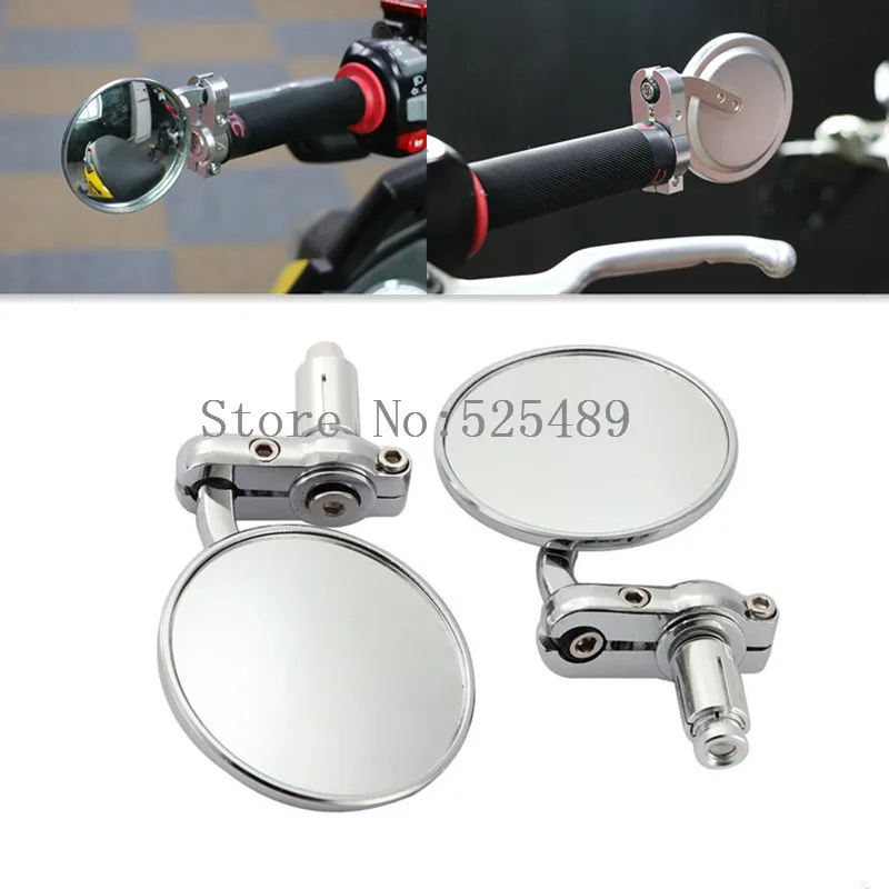 CNC Motorcycle 7 8 22mm Handlebar Grips Ends Side Mirrors Rearview Mirrors For Yamaha FZ1 FZ6