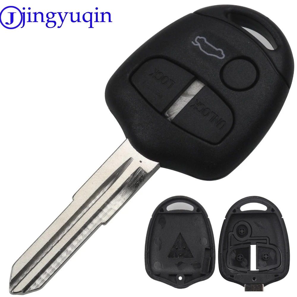 

jingyuqin 3 Buttons Remote Car Key Shell Case For Mitsubishi Pajero Sport Outlander Grandis ASX