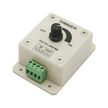 

LED Dimmer Switch 12V 24V 8A Adjustable Brightness Controller for LED Strip Light Lamp