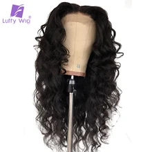 Luffy 13x6 Lace Front Human Hair Wigs Wave Malaysian Lace Frontal With Baby Hair Pre Plucked