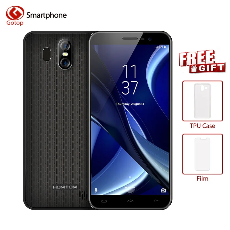 

HOMTOM S16 5.5Inch 18:9 Edge-Less Display Android7.0 Smartphone 3000mAh 2GB RAM 16GB MT6580 Quad Core 13MP Fingerprint Cellphone