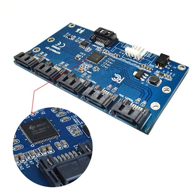 SATA 1-5 Жесткий диск адаптер карта материнская плата SATA порт мультипликатор поддержка SATA3.0 карта расширения