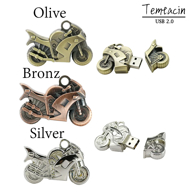 USB Flash Pen Drives Metal Cool Motorcycles USB Flash Drive 32GB 16GB