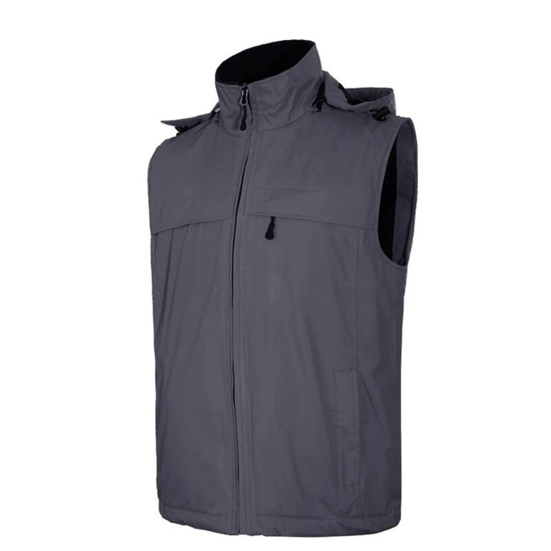 Ветронепроницаемый осенне-зимний спортивный флисовый жилет для мужчин, альпинизма, треккинга, рыбалки, без рукавов, куртка для туризма, кемпинга, флисовый жилет - Цвет: Gray