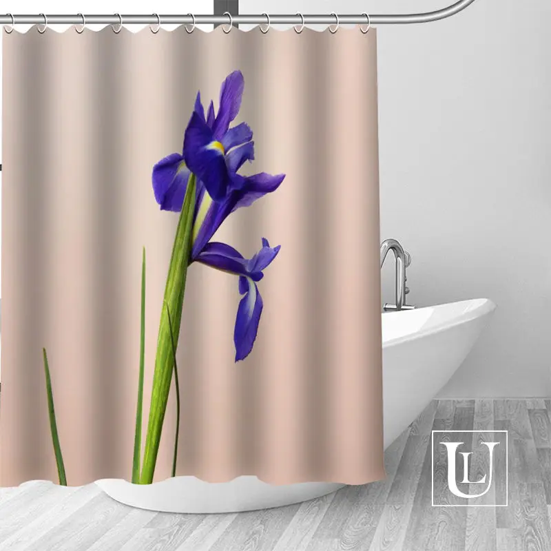 Ирис цветок занавески для душа s индивидуальный дизайн креативный душ занавеска ванная комната Водонепроницаемый полиэстер ткань - Цвет: 1