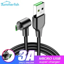 Micro USB кабель Summerfish 3 А 1 м/1,5 м/2 м Быстрая зарядка USB кабель для передачи данных для samsung Xiaomi LG Tablet Android мобильный телефон