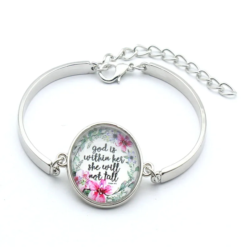 Fashion Handmade Bible Verse Bracelet Dream,Love,Hope,Believe,Art Glass