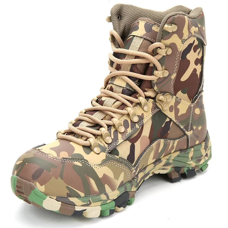 

Men's Outdoor Desert Camouflage Boots Men Tactical Military Combat Shoes Man Trekking Hiking Short Boots Travel Climbing Shoes