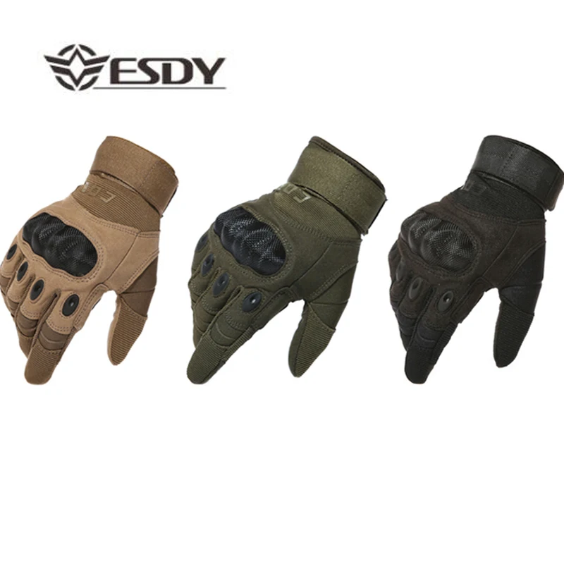 Outdoor Men Hunting Tactical Gloves Hard Knuckle Army Military Combat Climbing Shooting Full or Half Finger Hard Hunting Gloves