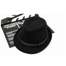 Новая мода милый ребенок дети джентльмен Шерстяная кепка головной убор серый/черный VK-ING