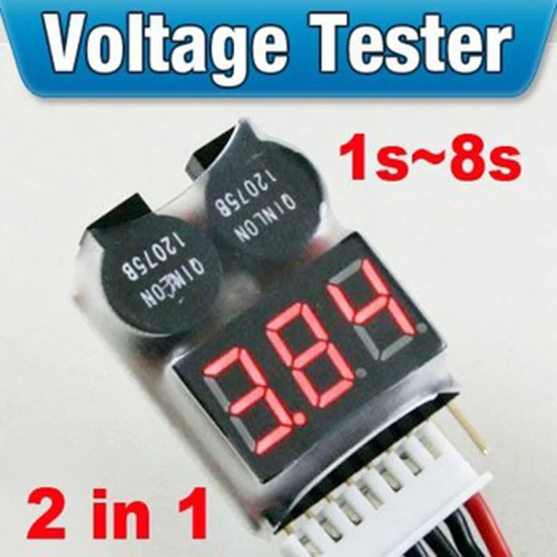 

1S-8S Lipo Battery Low Voltage Tester Buzzer Alarm