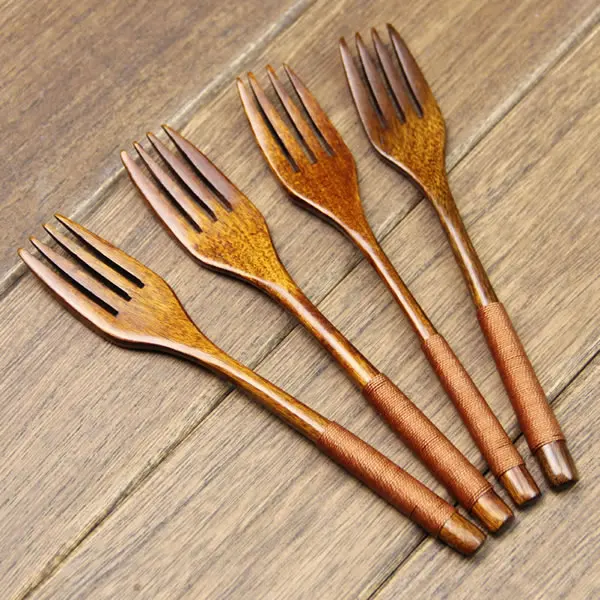 Zakka Wooden Fork set Wooden Tableware Fruit Forks The Best Choice For