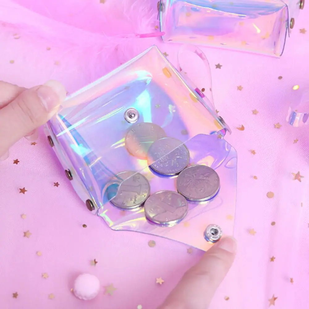 

Transparent Jelly Coin Purse Kids Pocket Card Holder Women Wallet Earphone Headphone SD Card Storage Bag Small Tote Coin Purse