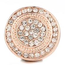 5 шт. розовые золотые стразы круглой формы 18 мм металлическая кнопка для браслета часы женские кнопки для рукоделия ювелирные изделия