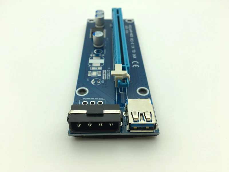 Мини PCIE Riser Card PCI-E PCI Express 1x to 16x USB 3,0 кабель SATA to 4Pin IDE Molex источник питания для майнинга BTC