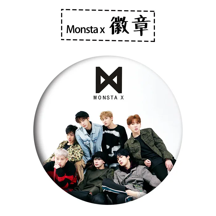 [MYKPOP] MONSTA X код значок брошь для одежды шляпа рюкзак KPOP коллекция фанатов