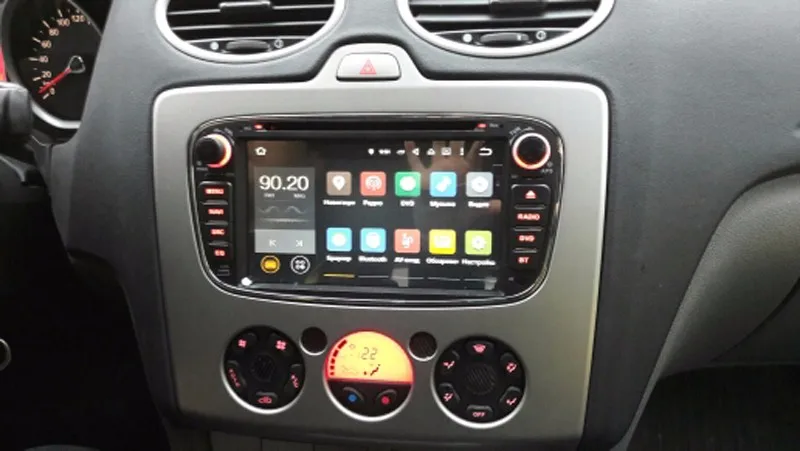 Top SilverStrong 7inch 2Din Android9.0 IPS Radio Car DVD For Ford Focus2 Mondeo Focus Galaxy with Video Output Ability 1