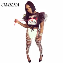 Женская футболка с коротким рукавом OMILKA черная синяя красная