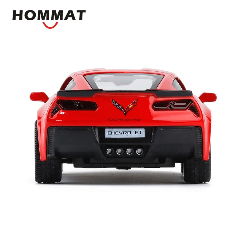 HOMMAT Моделирование 1:36 Масштаб Chevrolet Corvette C7 Модель Автомобиля Игрушка С|Наземный