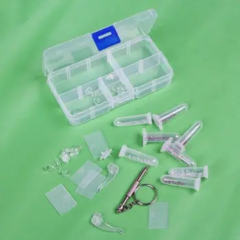 

13cm x 7cm x 2.2cm Box Package Screw Nut Nose Pad Optical Repair Tool Assorted Kit Set For Eyeglass Sun Glasse