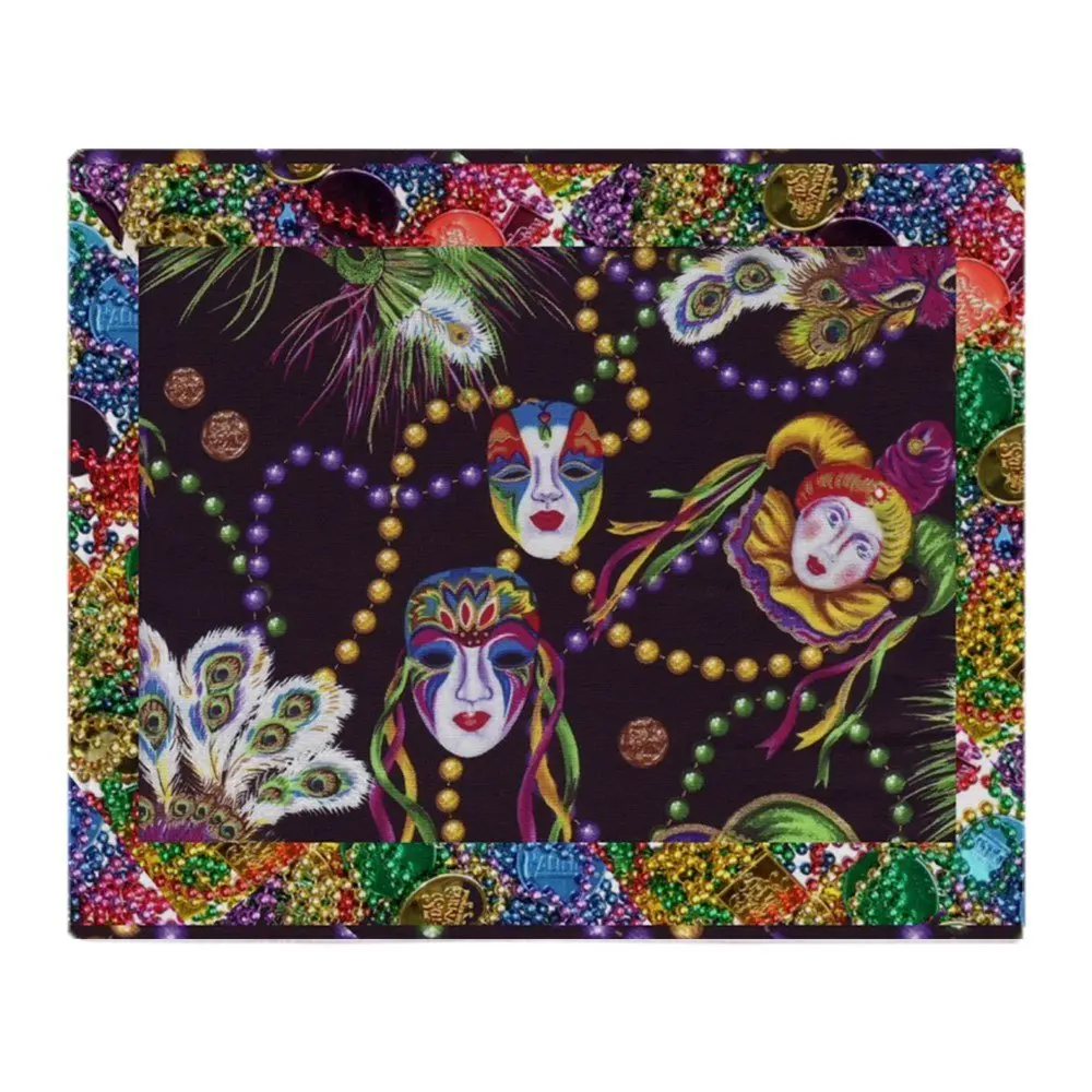 mardi gras fleece vest