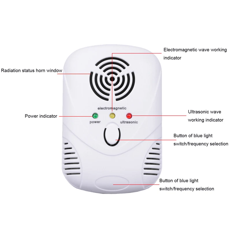 

Repeller Ultrasonic 110-230V US/EU Plug Rats Spiders Control Electronic Anti Pest Mosquito Cockroach Mouse New