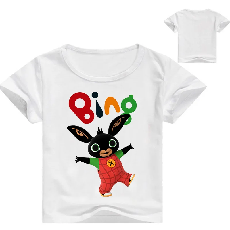 

2019 Children Cartoon Bing Rabbit/Bunny Funny T shirt Baby Boys/Girls Cute Summer Tops Kids Casual Clothes3-14 Years