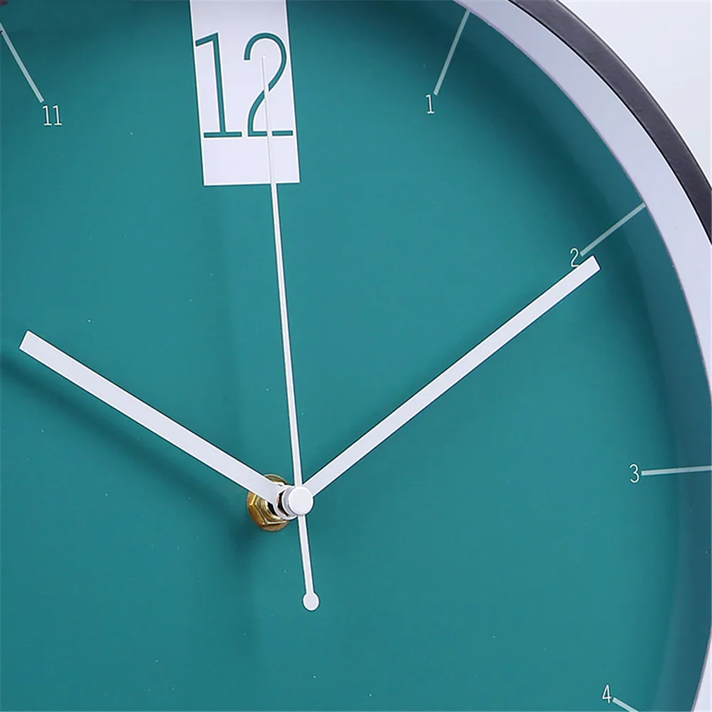 Silently Quartz Mute Needle Wall Clock For Decor Minimalist Green Wall Clocks New Vogue Exquisite Artistic Round Watches