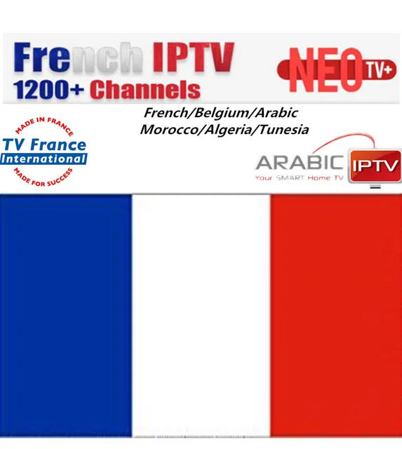 

Promotion Neotv pro French Iptv subscription Live TV VOD Movies channels French Arabic UK Europe Neo one year Smart TV box