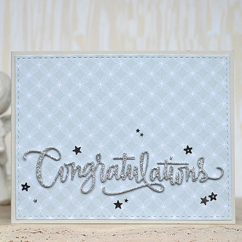 

The Word Congratulations Metal Cutting Dies New 2019 Stencils for DIY Scrapbooking DIY Paper Cards Craft Making Craft Decoration