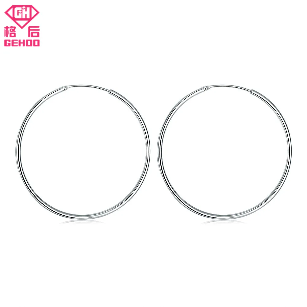 

GEHOO Fashion Girl's Exaggerated Earrings Big Round Ear Ring Smooth Circle Earrings for Women Girls Jewelry