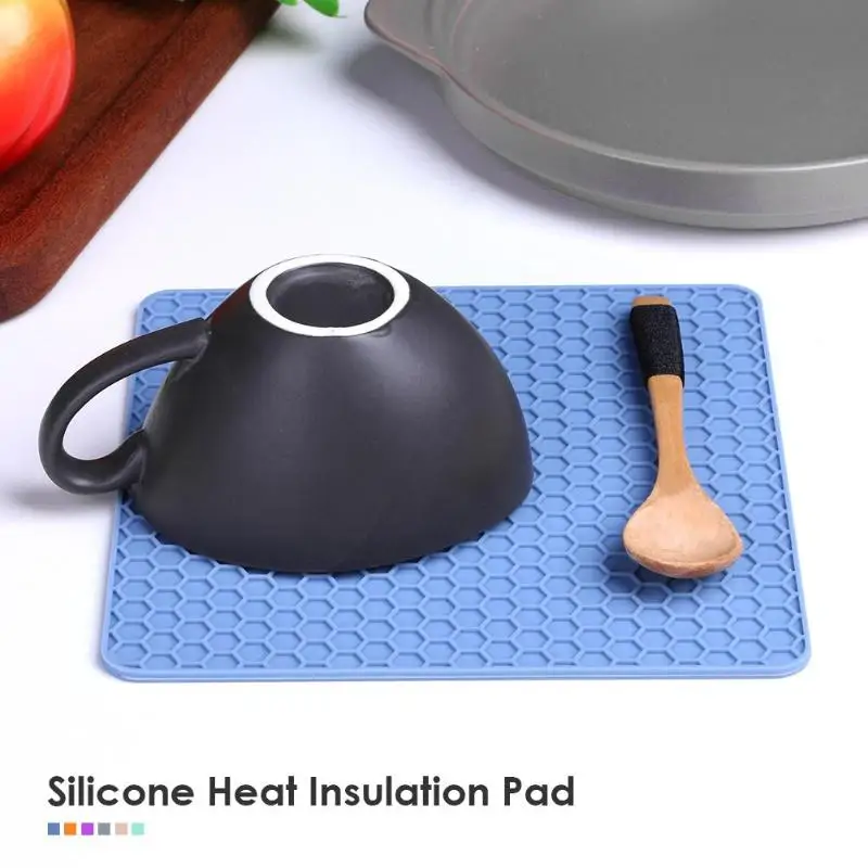 

Thicker Honeycomb food grade silicone meal coaster non-slip insulation pad heatproof placemat table mat high temperature