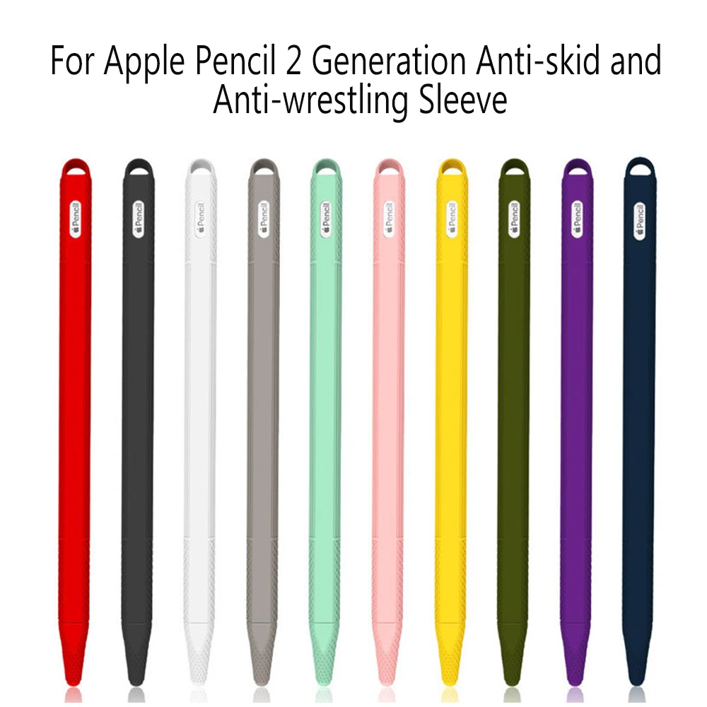 

Soft Silicone Compatible For Apple Pencil Case Compatible For Apple Pencil 2 For iPad Tablet Touch Pen Protective Sleeve Cover