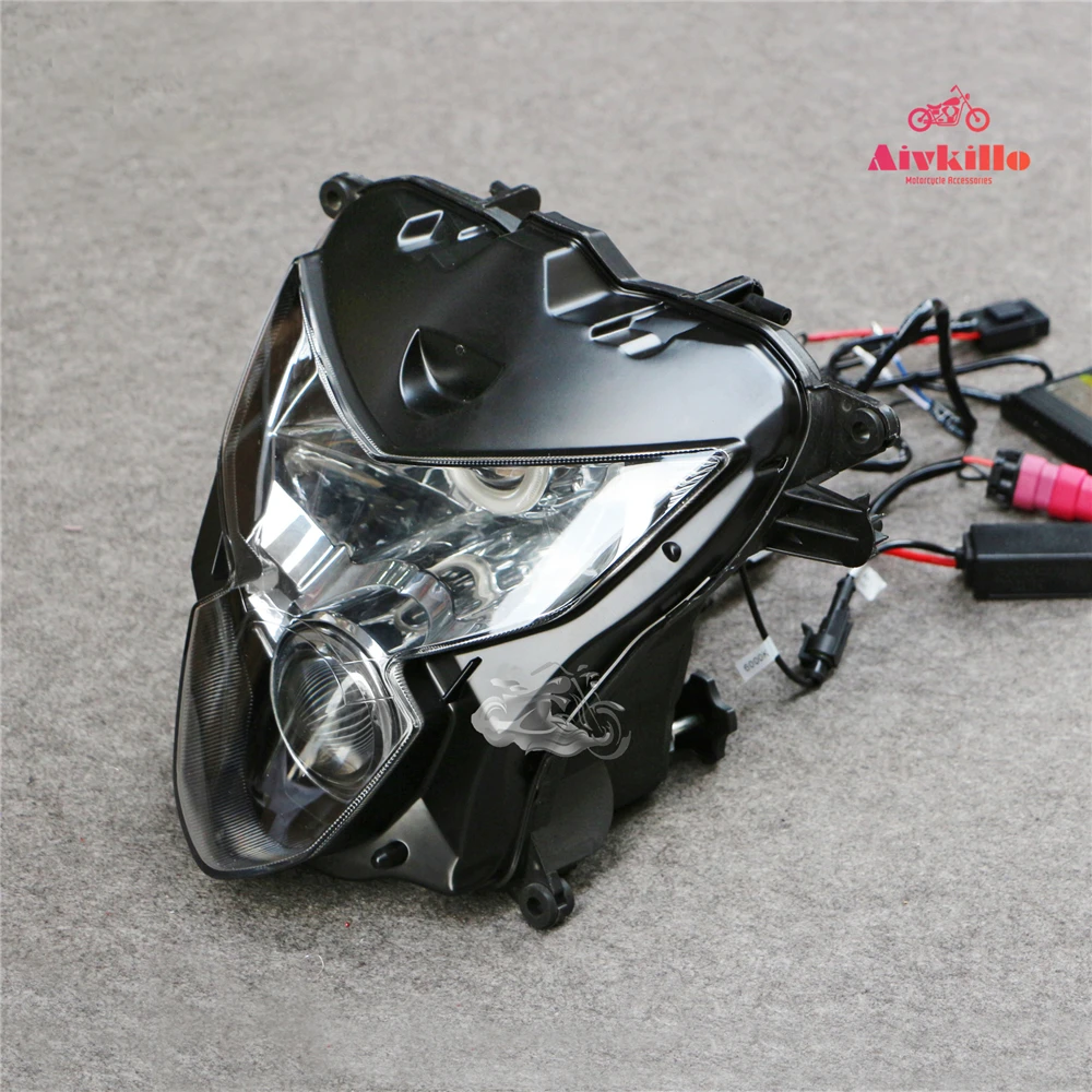 Подходит для 2004 2005 GSXR600/750 GSXR 600 K4 запасные части налобный фонарь с ангельскими