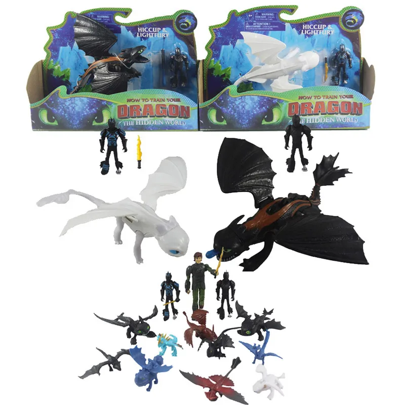 

Toothless Dragon Cartoon Figuras Nendoroid PVC Light Fury Night Fury How To train Your Dragon 3 Anime action & toy figures