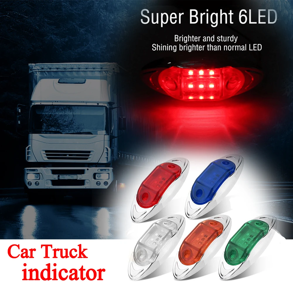 

5 PCS Multicolor Waterproof 24V Truck LED Tail Light Rear Lamp Stop Safety Indicator Lights for Trailer Truck Car Taillights