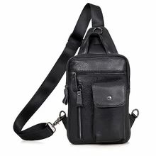 2016 Горячая Натуральная Кожа Мужчины Сумка Мода Тенденции Мужская Crossbody Сумка Груди Пакет Мужчины Сумки LI-1610