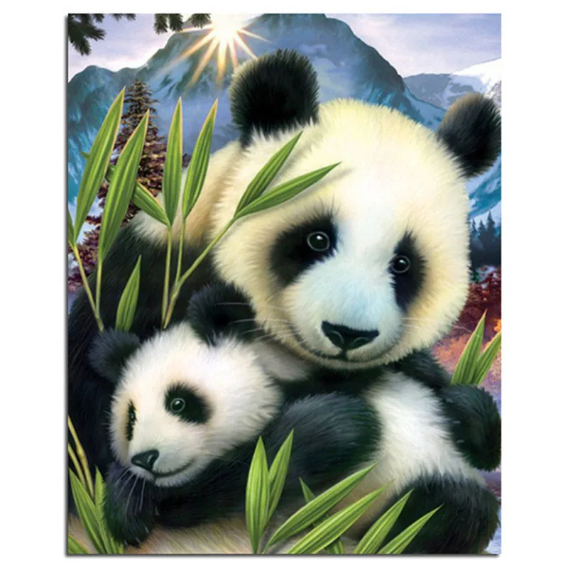 Набор для вышивки крестиком панда 40x30|diamond painting|diy diamond paintingdiamond painting full |