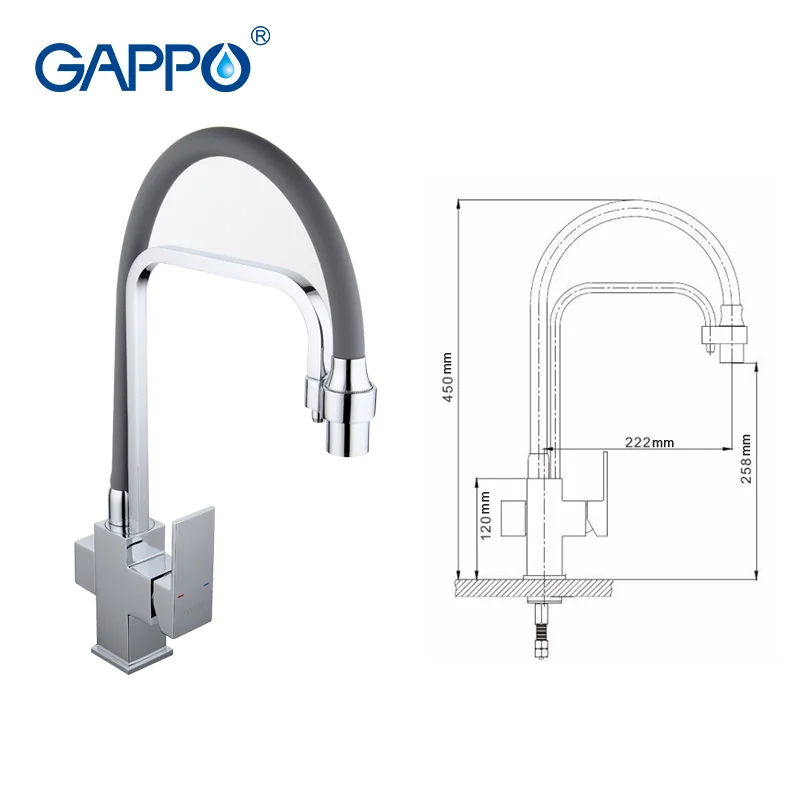 GAPPO кухонный кран, кухонный фильтр для раковины, кран, смеситель для кухни, краны для воды, смеситель на бортике, griferia