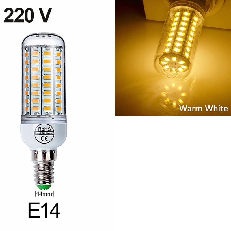 Hoomall светодиодный светильник переменного тока 220V E27 E14 светодиодный лампы SMD5730 лампы кукурузы 24 36 48 56 69 72 светодиодный s люстры лампы в форме свечи светодиодный светильник для домашнего декора