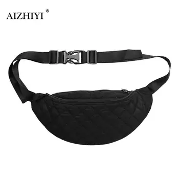 

2019 Womens Waist Bag Fanny Pack PU Bag Belt Purse Small Purse Phone Key Pouch Black heuptas hip bag Waist Packs women bolsos