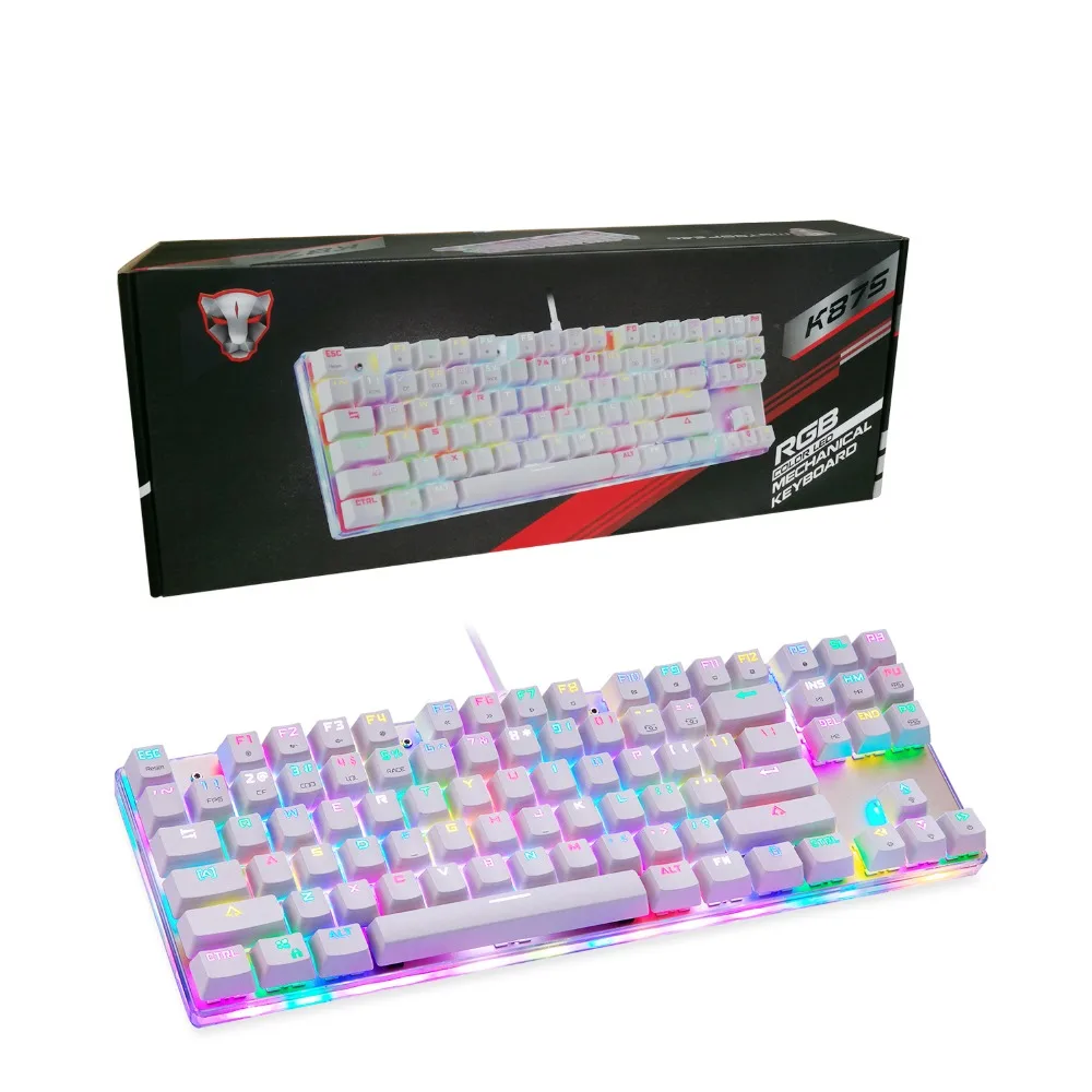 Механическая клавиатура Motospeed K87S оригинальная Проводная RGB с подсветкой USB