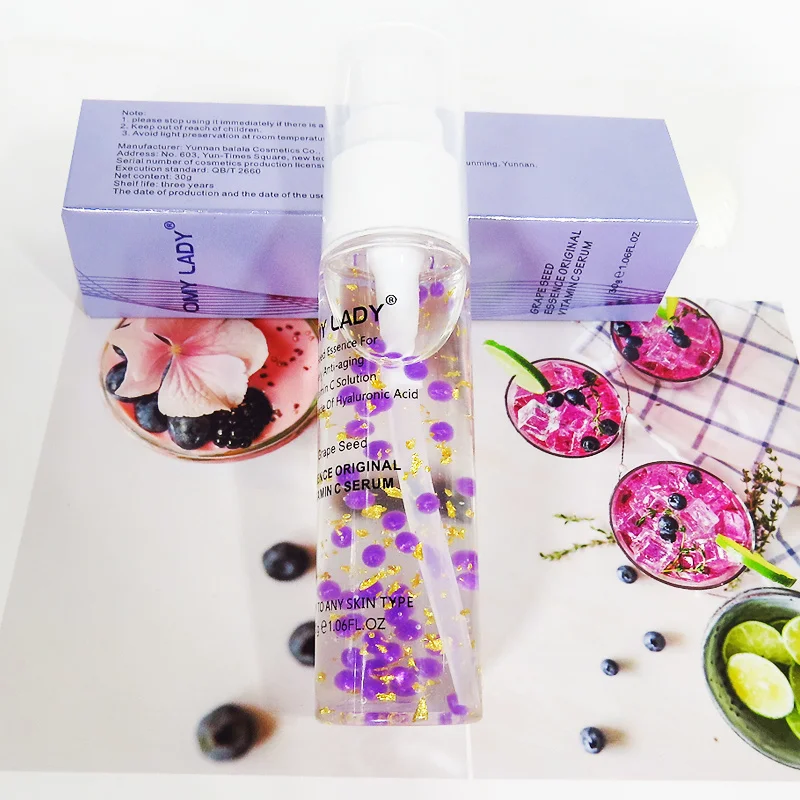 

Delay Aging Reduce Wrinkles Moisturizing Skin Care Grape Seed Essence Original Vitamin C Serum Face Cream Liquid Essence TSLM1