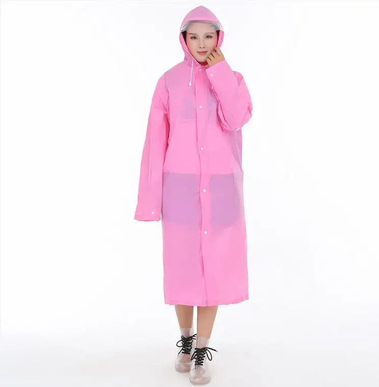 8.Raincoat Plastic EVA Thick Rain Coats Rainwear Rain Poncho Universal Waterproof Touring Hiking Hooded Schoolbag Raincoats Long rain jacket