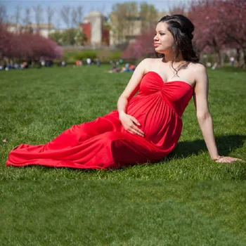 

Maternity Dresses For Photo Shooting Red Dress Maternity Photography Props Sleeveless Pregnancy Dress Maternity Grown