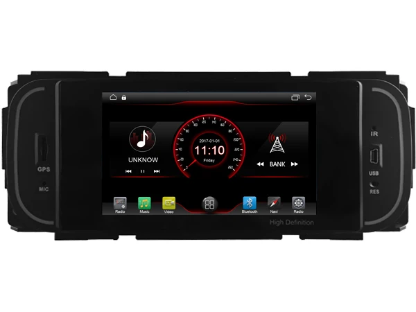 Discount Fit for CHRYSLER JEEP DODGE OTOJETA android 8.1 Wifi version car dvd player tape recorder GPS headunits with green light 5
