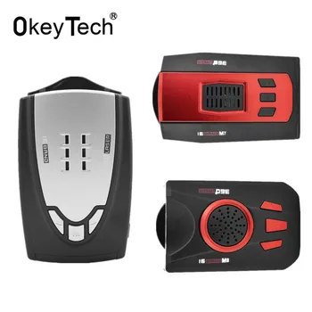 

OkeyTech Car Radar Detector 360 Degrees LED Display Alert Warning Anti Radar Detectors Full Band Scanning Russia / English Voice